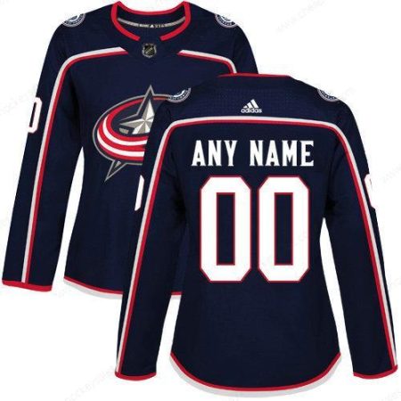 Women’s Adidas Columbus Blue Jackets Customized Authentic Navy Blue Home NHL Jersey