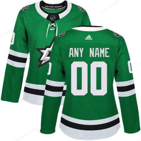Women’s Adidas Dallas Stars Customized Authentic Green Home NHL Jersey