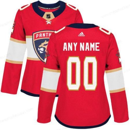 Women’s Adidas Florida Panthers Customized Authentic Red Home NHL Jersey