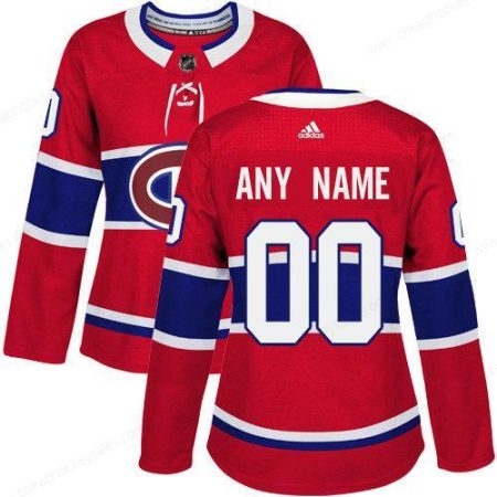 Women’s Adidas Montreal Canadiens Customized Authentic Red Home NHL Jersey