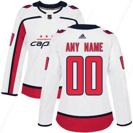 Women’s Adidas NHL Washington Capitals White Away Authentic Customized Jersey