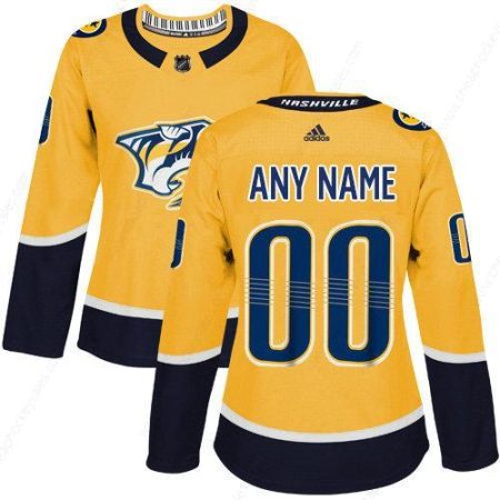 Women’s Adidas Nashville Predators Customized Authentic Gold Home NHL Jersey