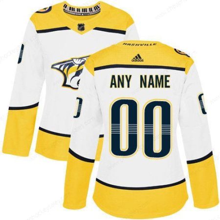 Women’s Adidas Nashville Predators NHL Authentic White Customized Jersey