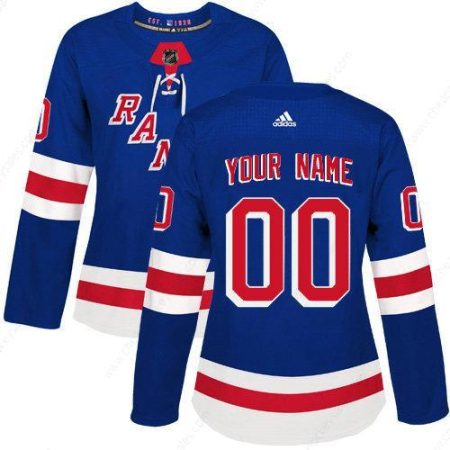 Women’s Adidas New York Rangers Customized Authentic Royal Blue Home NHL Jersey