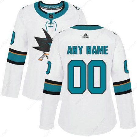 Women’s Adidas San Jose Sharks NHL Authentic White Customized Jersey