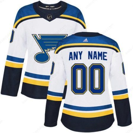 Women’s Adidas St. Louis Blues NHL Authentic White Customized Jersey