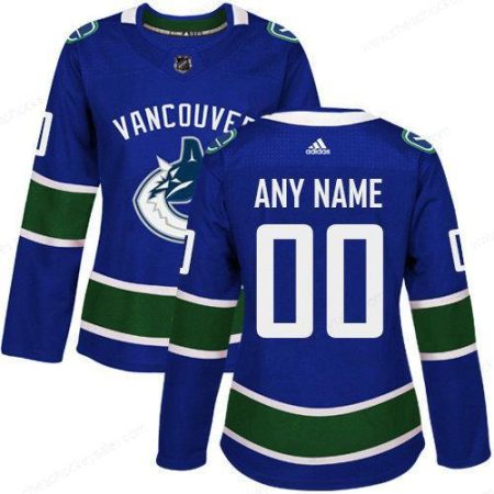 Women’s Adidas Vancouver Canucks Customized Authentic Blue Home NHL Jersey