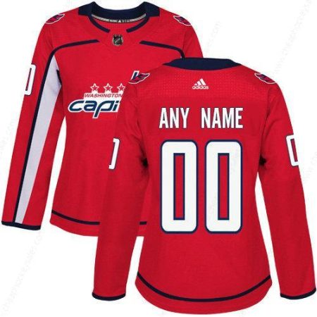 Women’s Adidas Washington Capitals Customized Authentic Red Home NHL Jersey