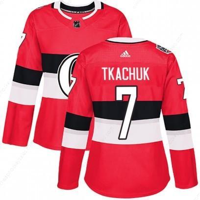 Women’s Authentic Ottawa Senators #7 Brady Tkachuk Adidas 2017 100 Red Classic Jersey