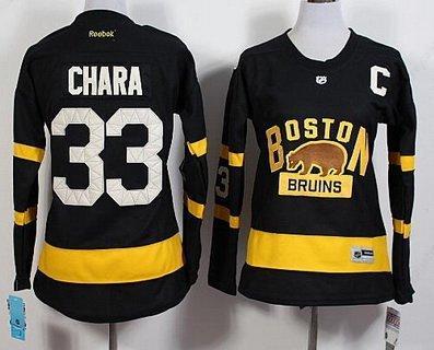 Women’s Boston Bruins #33 Zdeno Chara Reebok Black 2016 Winter Classic Premier Jersey