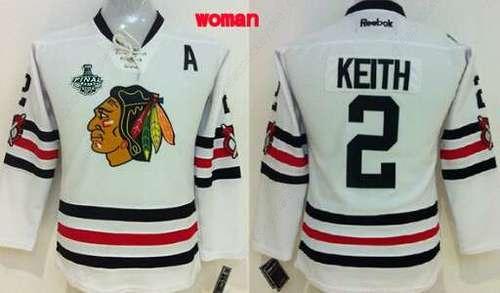 Women’s Chicago Blackhawks #2 Duncan Keith 2015 Stanley Cup 2015 Winter Classic White Jersey