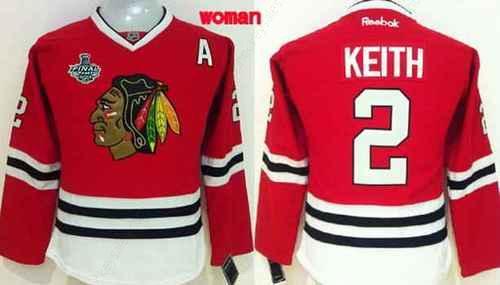 Women’s Chicago Blackhawks #2 Duncan Keith 2015 Stanley Cup Red Jersey