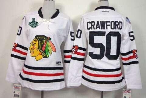 Women’s Chicago Blackhawks #50 Corey Crawford 2015 Stanley Cup 2015 Winter Classic White Jersey