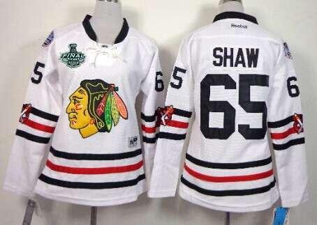 Women’s Chicago Blackhawks #65 Andrew Shaw 2015 Stanley Cup 2015 Winter Classic White Jersey