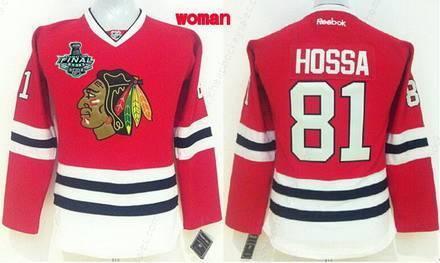 Women’s Chicago Blackhawks #81 Marian Hossa 2015 Stanley Cup Red Jersey