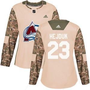 Women’s Colorado Avalanche #23 Milan Hejduk Adidas Authentic Veterans Day Practice Camo Jersey