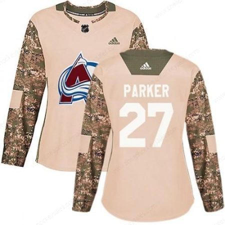 Women’s Colorado Avalanche #27 Scott Parker Adidas Authentic Veterans Day Practice Camo Jersey