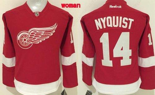 Women’s Detroit Red Wings #14 Gustav Nyquist Reebok Red Home Premier Jersey