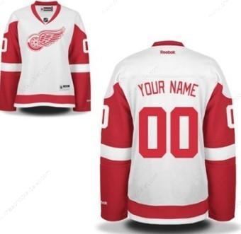 Women’s Detroit Red Wings Customized White Jersey