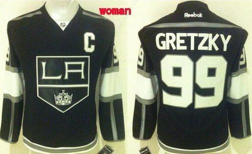 Women’s Los Angeles Kings #99 Wayne Gretzky Reebok Black Hockey Jersey