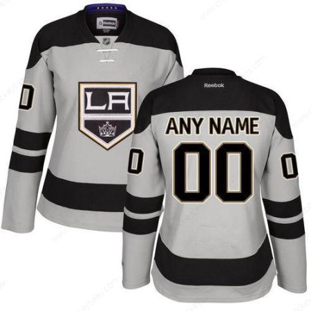 Women’s Los Angeles Kings Gray Alternate Custom Stitched NHL Reebok Hockey Jersey