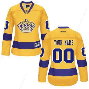 Women’s Los Angeles Kings Reebok Gold Premier Alternate Custom Jersey