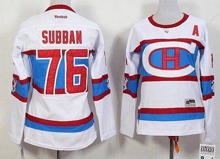 Women’s Montreal Canadiens #76 Pk Subban Reebok White 2016 Winter Classic Premier Jersey