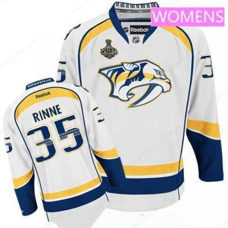 Women’s Nashville Predators #35 Pekka Rinne White 2017 Stanley Cup Finals Patch Stitched NHL Reebok Hockey Jersey