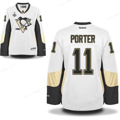 Women’s Pittsburgh Penguins #11 Kevin Porter White Road 2017 Stanley Cup NHL Finals Patch Jersey