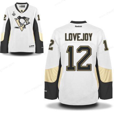 Women’s Pittsburgh Penguins #12 Ben Lovejoy White Road 2017 Stanley Cup NHL Finals Patch Jersey