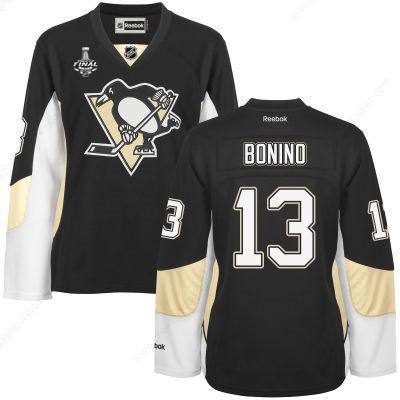 Women’s Pittsburgh Penguins #13 Nick Bonino Black Team Color 2017 Stanley Cup NHL Finals Patch Jersey