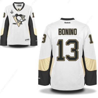 Women’s Pittsburgh Penguins #13 Nick Bonino White Road 2017 Stanley Cup NHL Finals Patch Jersey