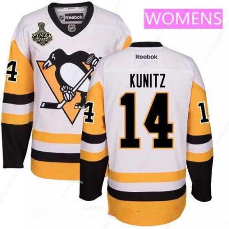 Women’s Pittsburgh Penguins #14 Chris Kunitz White Third 2017 Stanley Cup Finals Patch Stitched NHL Reebok Hockey Jersey