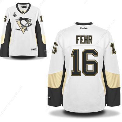 Women’s Pittsburgh Penguins #16 Eric Fehr White Road 2017 Stanley Cup NHL Finals Patch Jersey