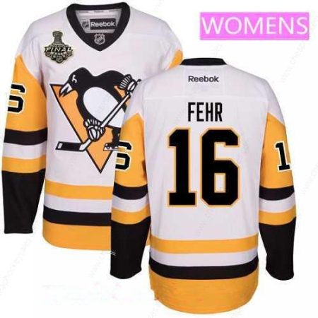 Women’s Pittsburgh Penguins #16 Eric Fehr White Third 2017 Stanley Cup Finals Patch Stitched NHL Reebok Hockey Jersey