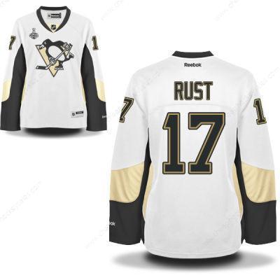 Women’s Pittsburgh Penguins #17 Bryan Rust White Road 2017 Stanley Cup NHL Finals Patch Jersey