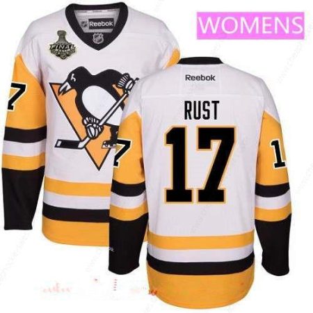 Women’s Pittsburgh Penguins #17 Bryan Rust White Third 2017 Stanley Cup Finals Patch Stitched NHL Reebok Hockey Jersey