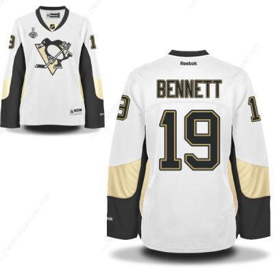 Women’s Pittsburgh Penguins #19 Beau Bennett White Road 2017 Stanley Cup NHL Finals Patch Jersey