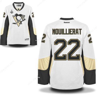 Women’s Pittsburgh Penguins #22 Kael Mouillierat White Road 2017 Stanley Cup NHL Finals Patch Jersey