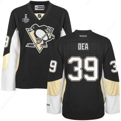 Women’s Pittsburgh Penguins #39 Jean-Sebastien Dea Black Team Color 2017 Stanley Cup NHL Finals Patch Jersey