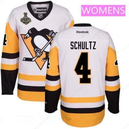 Women’s Pittsburgh Penguins #4 Justin Schultz White Third 2017 Stanley Cup Finals Patch Stitched NHL Reebok Hockey Jersey