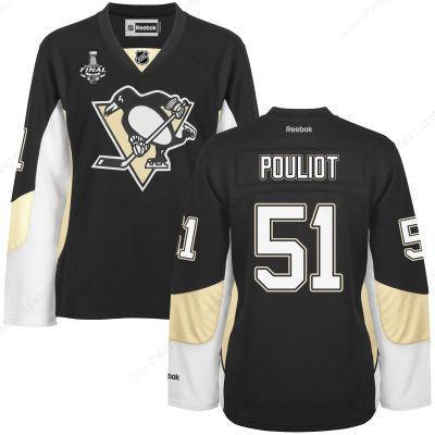 Women’s Pittsburgh Penguins #51 Derrick Pouliot Black Team Color 2017 Stanley Cup NHL Finals Patch Jersey