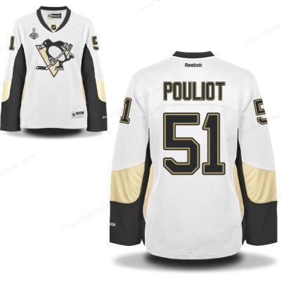 Women’s Pittsburgh Penguins #51 Derrick Pouliot White Road 2017 Stanley Cup NHL Finals Patch Jersey