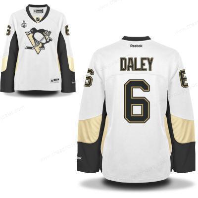 Women’s Pittsburgh Penguins #6 Trevor Daley White Road 2017 Stanley Cup NHL Finals Patch Jersey