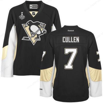 Women’s Pittsburgh Penguins #7 Matt Cullen Black Team Color 2017 Stanley Cup NHL Finals Patch Jersey