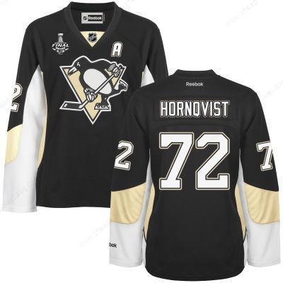 Women’s Pittsburgh Penguins #72 Patric Hornqvist Black Team Color 2017 Stanley Cup NHL Finals Patch Jersey