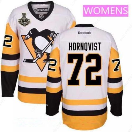 Women’s Pittsburgh Penguins #72 Patric Hornqvist White Third 2017 Stanley Cup Finals Patch Stitched NHL Reebok Hockey Jersey