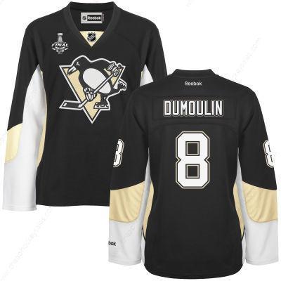 Women’s Pittsburgh Penguins #8 Brian Dumoulin Black Team Color 2017 Stanley Cup NHL Finals Patch Jersey