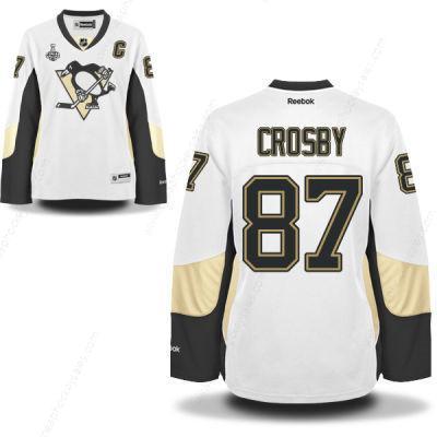 Women’s Pittsburgh Penguins #87 Sidney Crosby White Road 2017 Stanley Cup NHL Finals C Patch Jersey