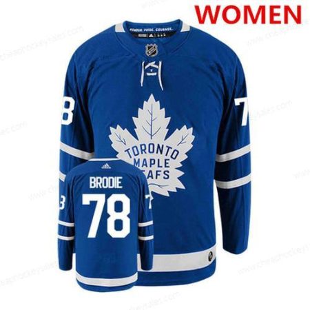 Women’s Toronto Maple Leafs #78 Tj Brodie Royal Blue Adidas Stitched NHL Jersey